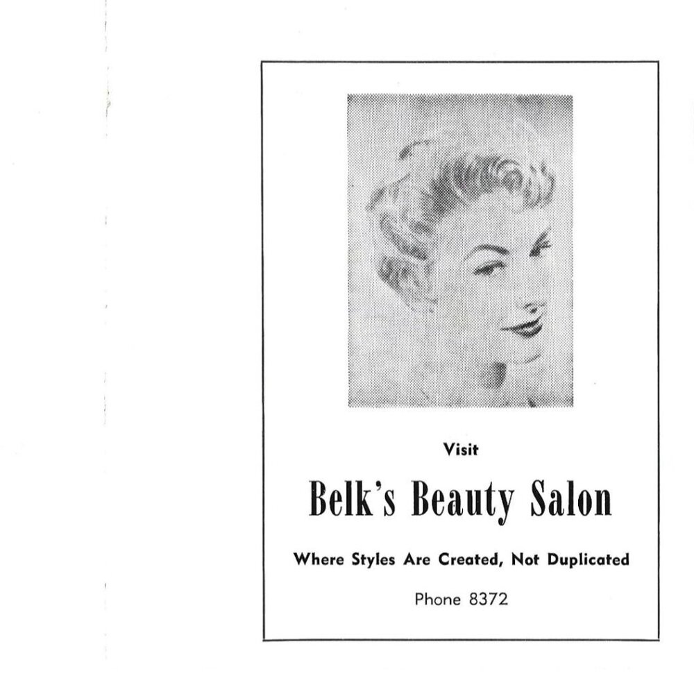 Visit Belks Beauty Salon Vintage 1950 1940s Print AD Department Store
